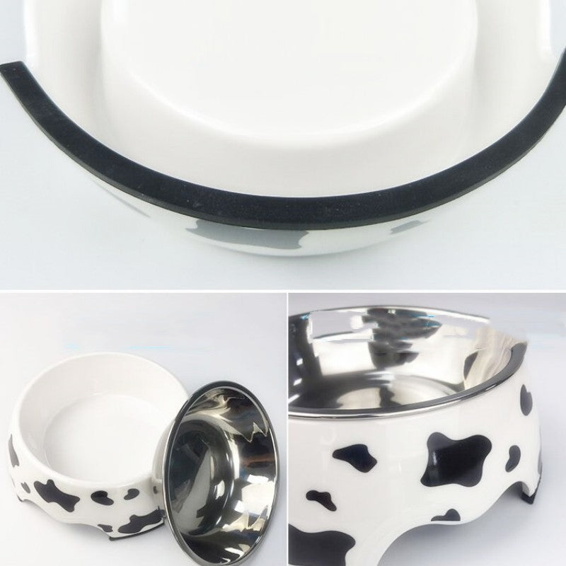 Pet Stainless Steel Decor Dog Bowl Cat Food Bowl Pet Supplies