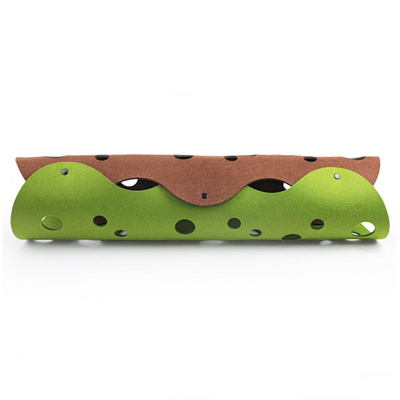 Pet Cat Tunnel Toy Felt Nest Collapsible Tube House Interactive Pet Play Accessories