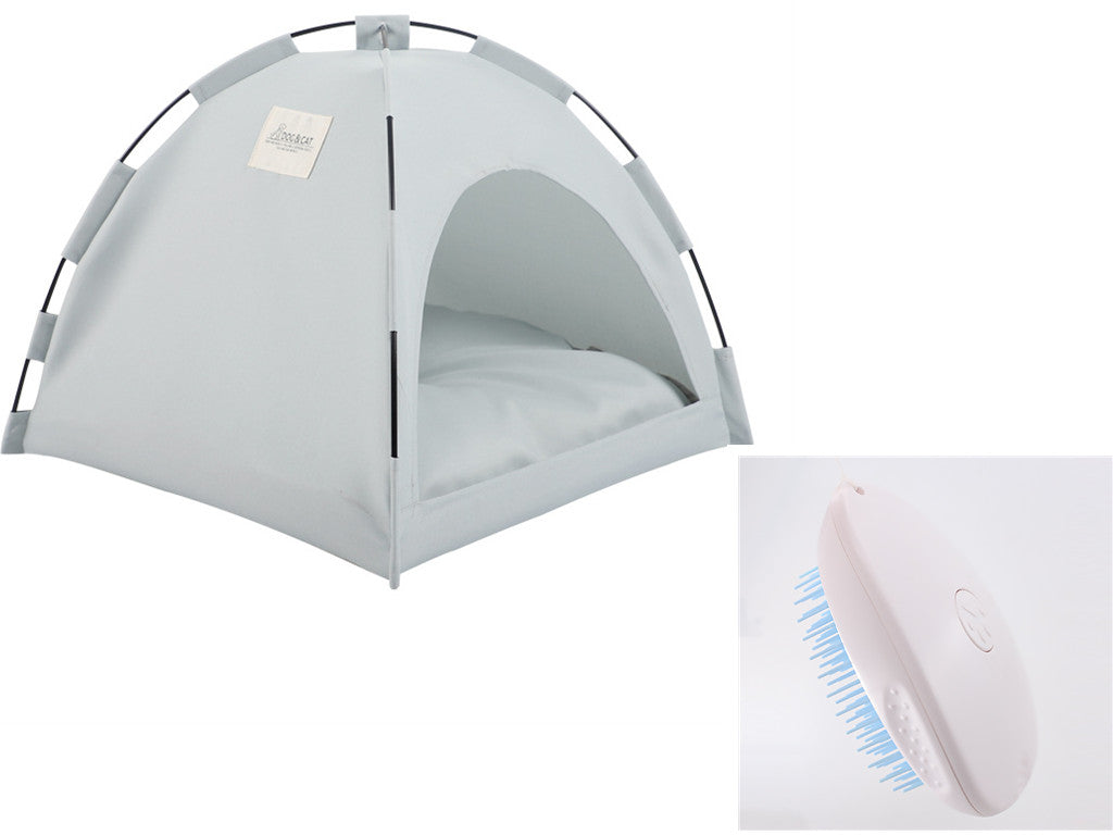 Pet Cat Camping Tent House Cooling Mat Pet Sofa Dog Bed with Cushion for Dog Kennel Indoor Cat Bed Pets Products