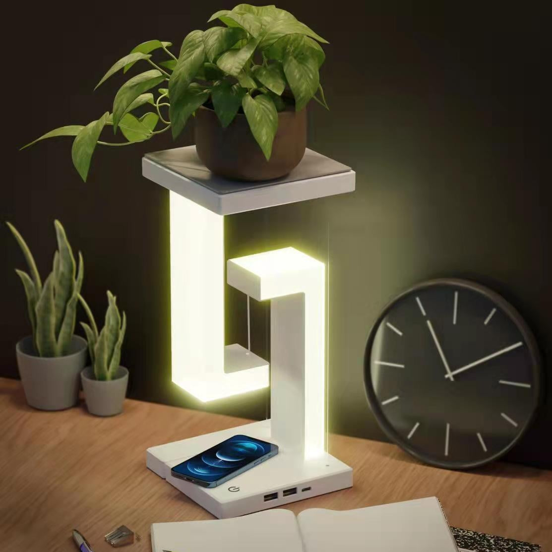 Home Office Smartphone Wireless Suspension Charging Creative Decor Lamp