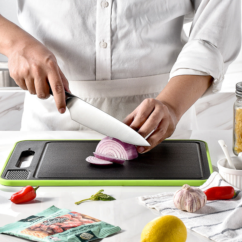 Multifunctional Double-sided Defrosting Knife Sharpening Cutting Board Chopping Board Kitchen Grinding Cutting Board with Knife Sharpener