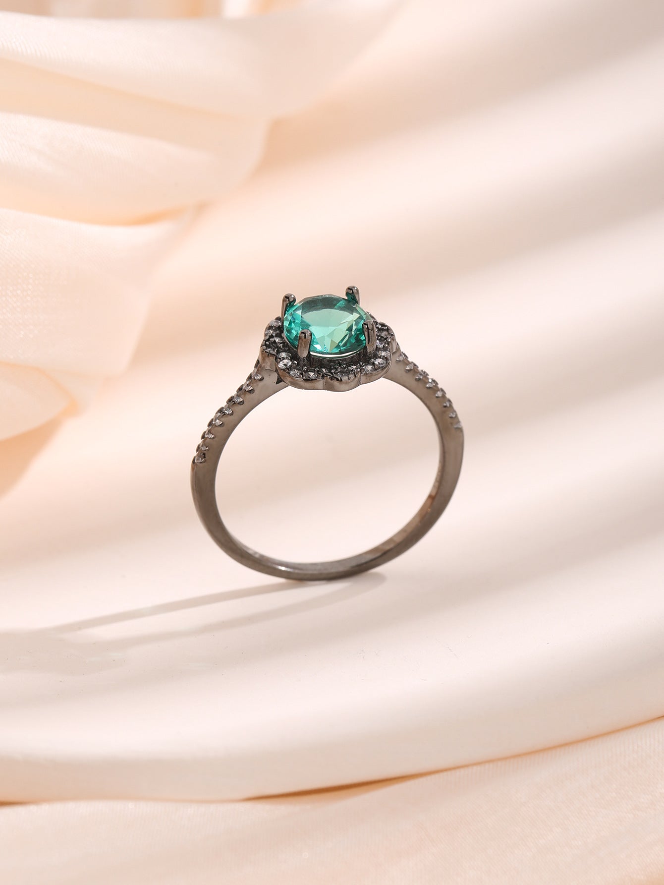 Women's Retro Vintage Sterling Silver Palaiba Flower Ring