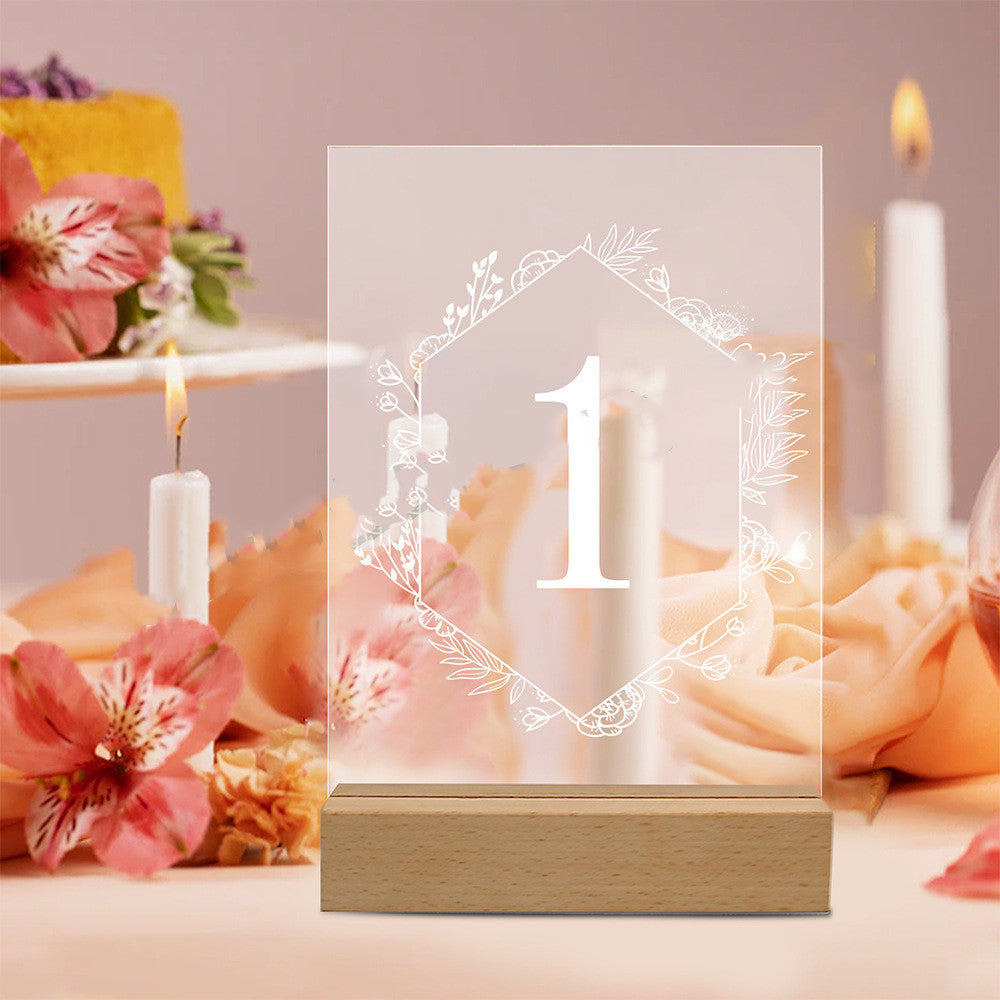 Holiday Valentines Day Gift Acrylic Romantic Music Light Board Night Light