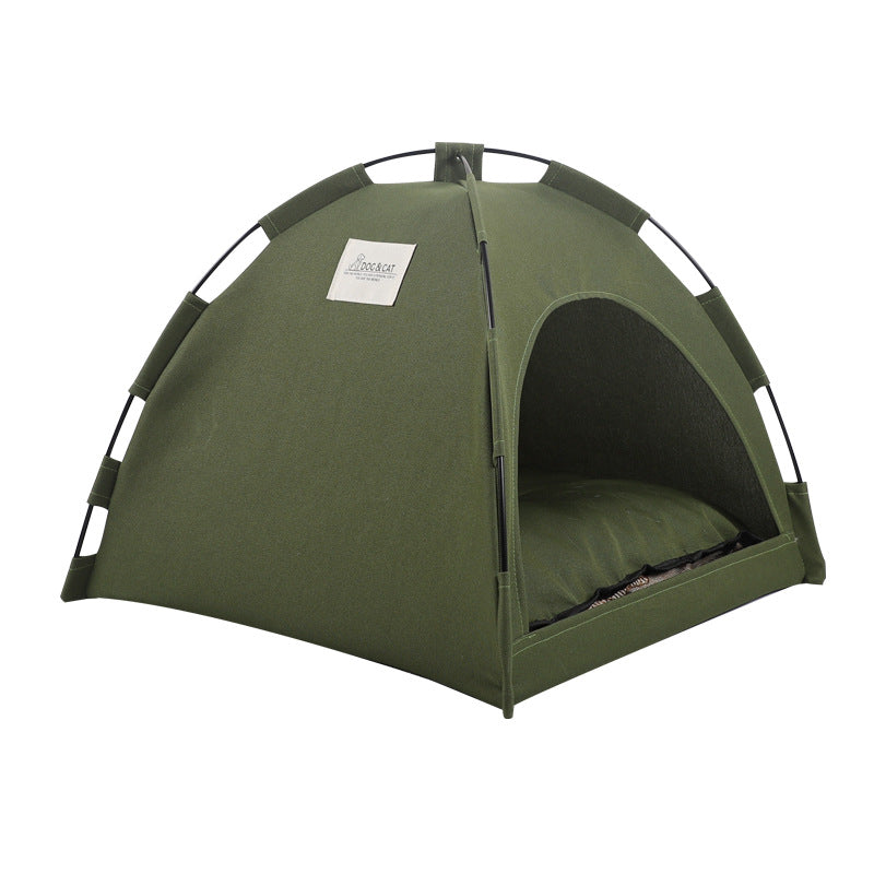 Pet Cat Camping Tent House Cooling Mat Pet Sofa Dog Bed with Cushion for Dog Kennel Indoor Cat Bed Pets Products