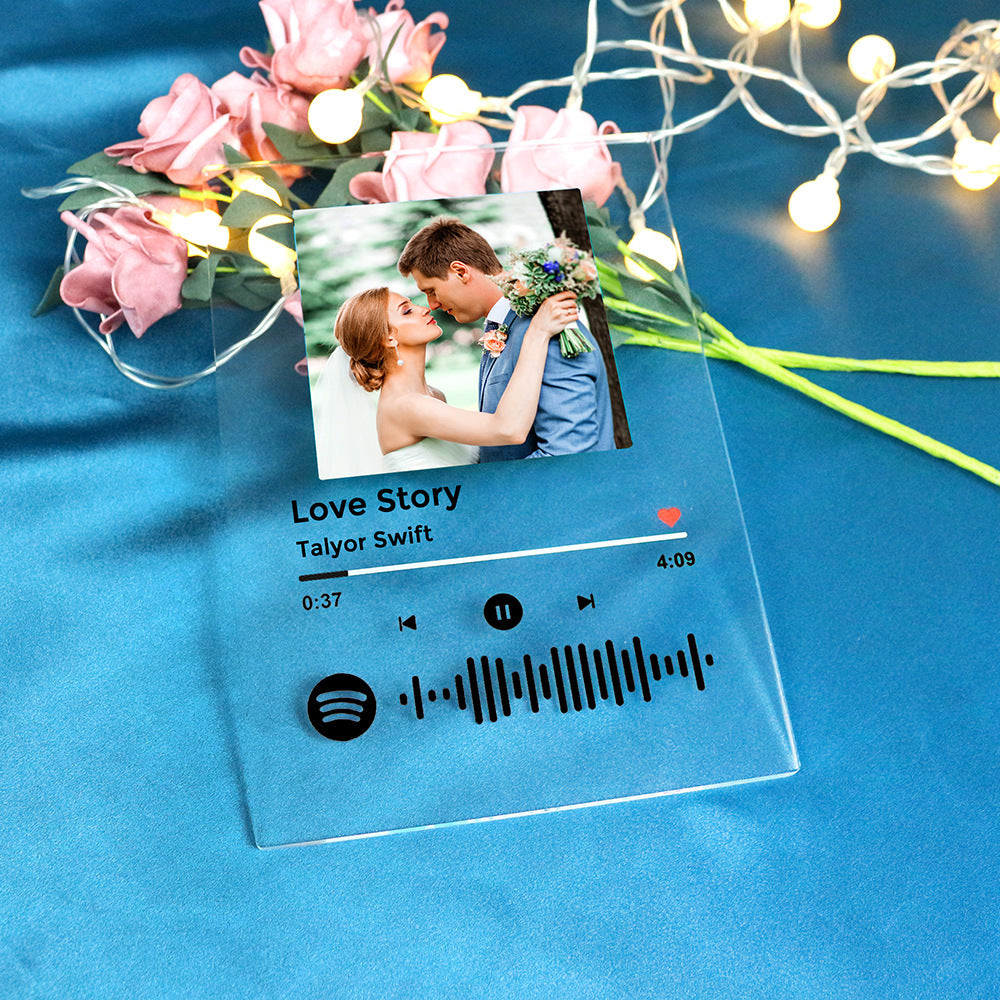 Holiday Valentines Day Gift Acrylic Romantic Music Light Board Night Light