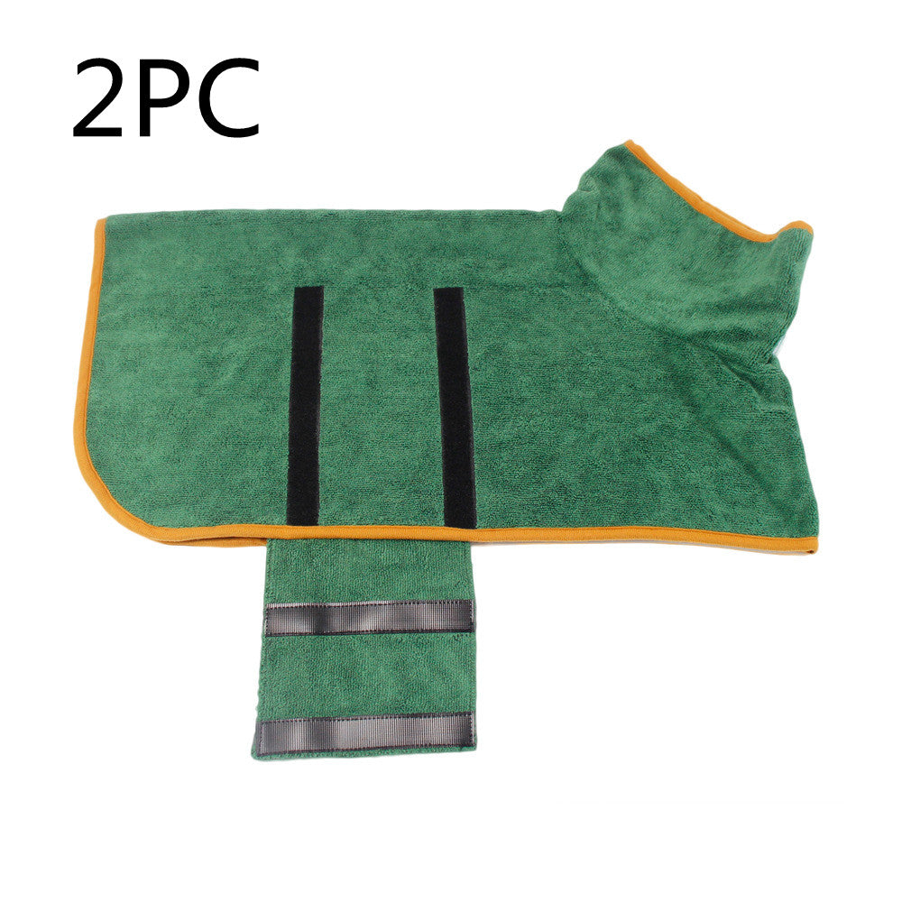 Pet Absorbent Bathrobe Waist-wrapped Microfiber