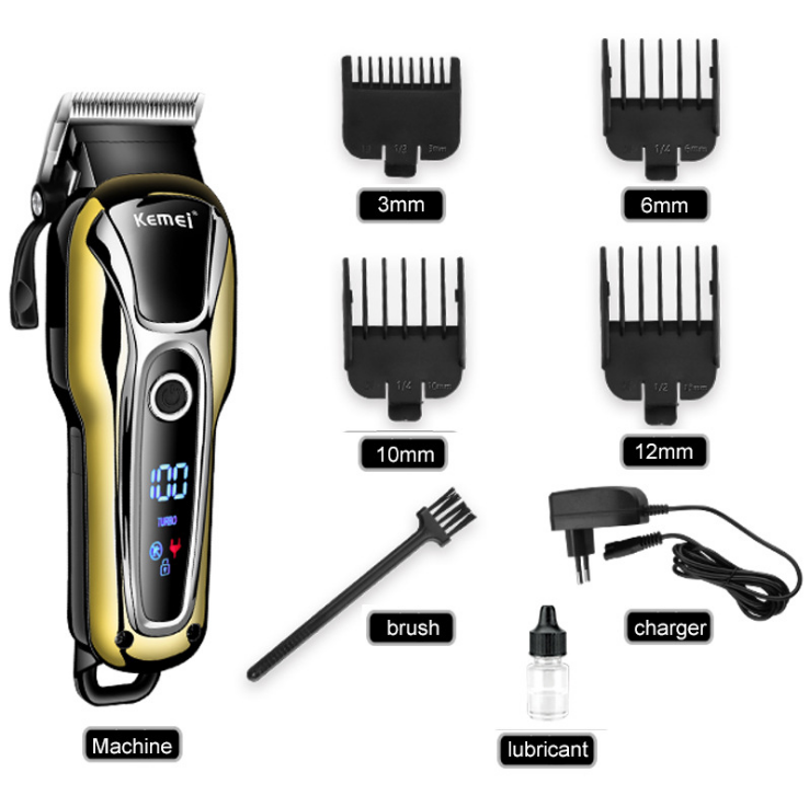 Men's Professional Hair Grooming Clippers Rechargeable Electric Beard Trimmer