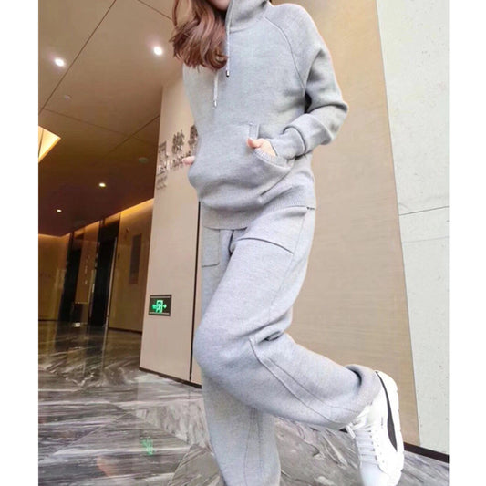 Women's Two-piece Hooded Sweater Set