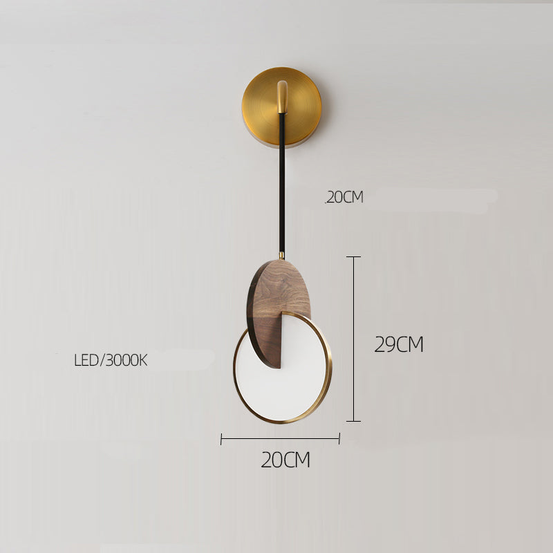 Home Luxury Long-line Walnut Solid Wood Chandelier