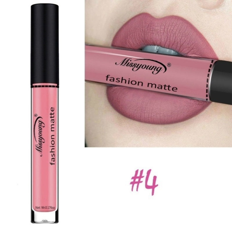 Women's Luxurious Liquid Lip Gloss Lipstick Non-Stick Classic Matte Makeup Lipstick