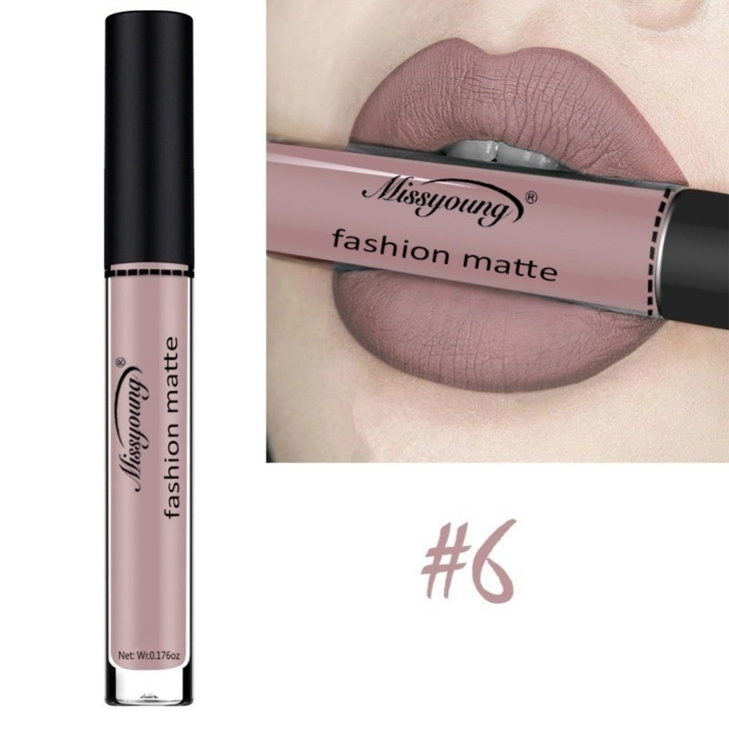 Women's Luxurious Liquid Lip Gloss Lipstick Non-Stick Classic Matte Makeup Lipstick