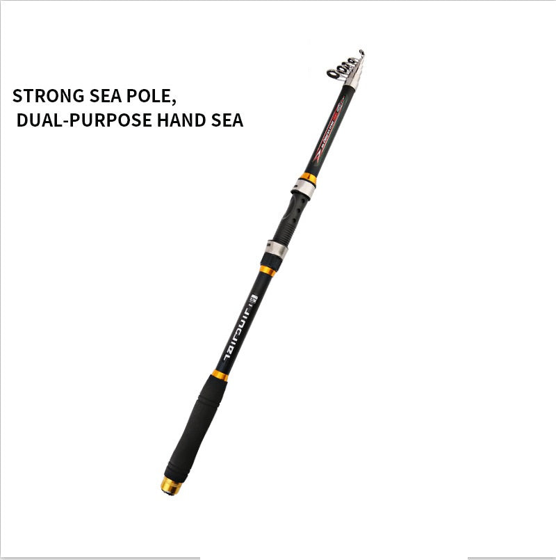 Fishing 2.1M -3.6M Telescopic Carp Rod Feeder Hard FRP Carbon Fiber Fishing Rod Fishing Pole