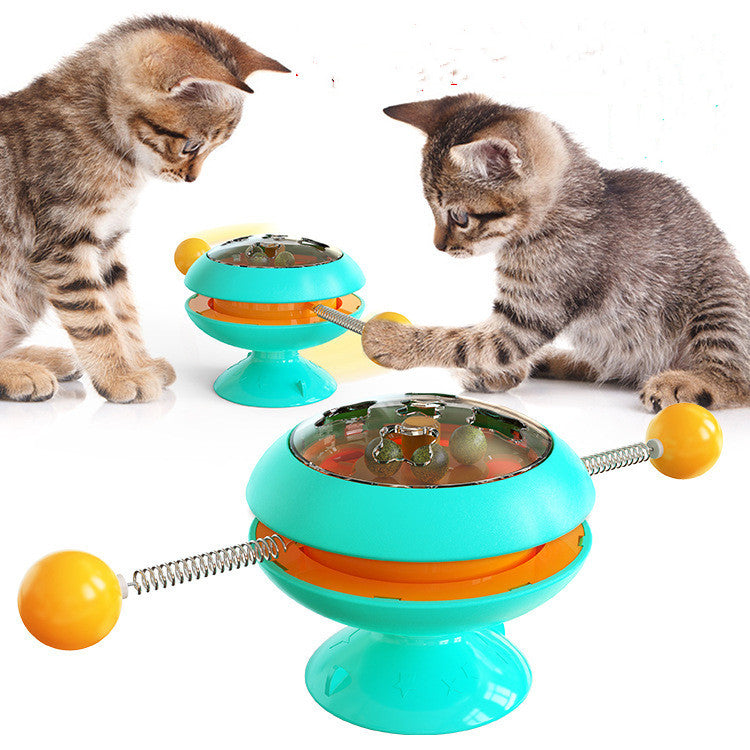 Pet Rotating Cat Toy with Catnip Interactive Training Toy for Cat Kitten Accessories Pet Products