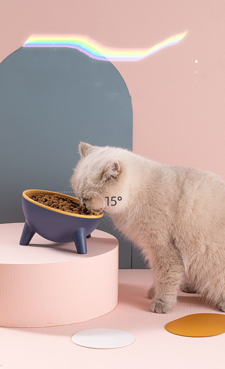 Pet Cat Dog Bowl with Stand Pet Feeding Food Bowls Dogs Bunny Rabbit Nordic Color Feeder Product Supplies Pet Accessories