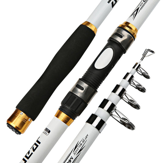 Fishing 2.1M -3.6M Telescopic Carp Rod Feeder Hard FRP Carbon Fiber Fishing Rod Fishing Pole