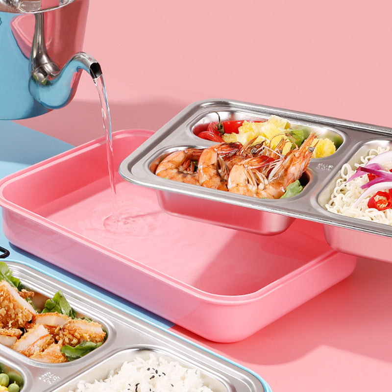 Stainless Steel Transparent Lunch Box Heat Preservation Sealed Food Storage Box