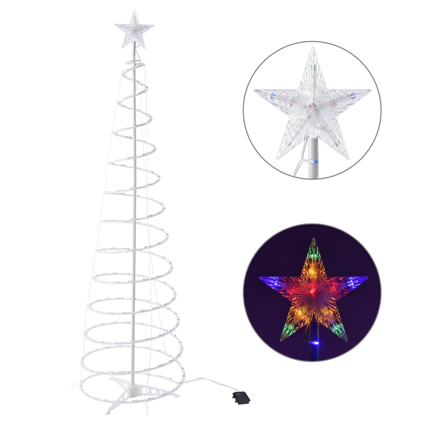 Holiday New LED Spiral Christmas Tree Light Christmas Spiral Tree Indoor and Outdoor Decoration Lights