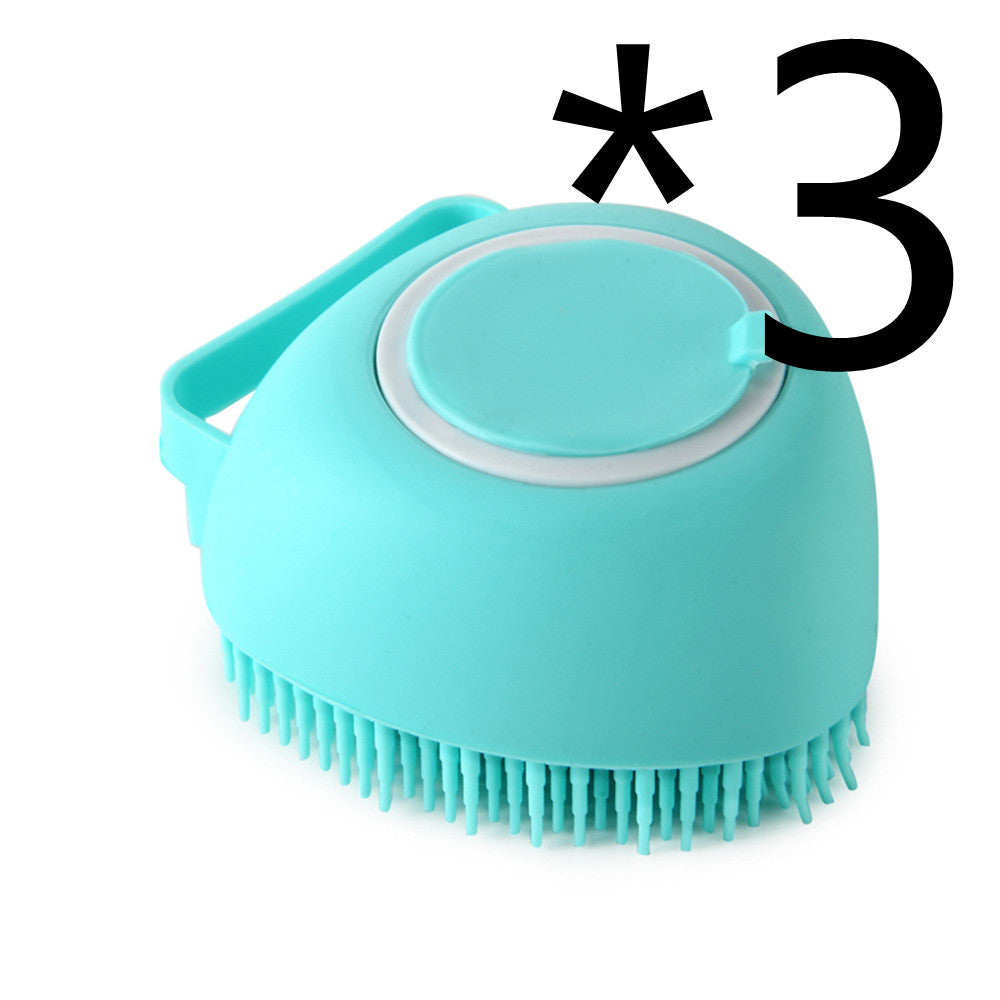 Pet Silicone Bath Cleaning Massage Comb Brush Glove Pet Bathroom Tool can Pour Shampoo Dog Grooming Supplies