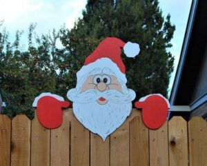 Holiday Christmas Themed Fence Garden Top Decoration