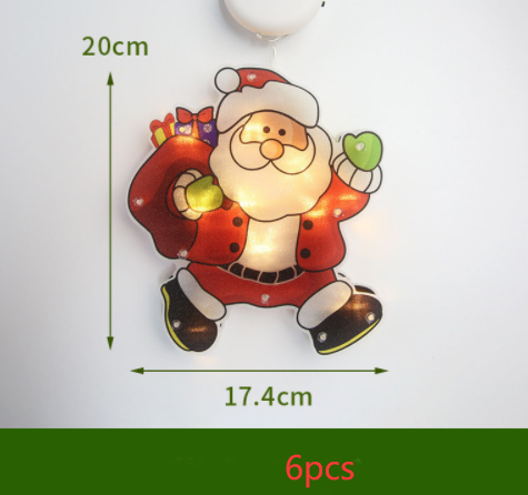 Holiday LED Suction Cup Window Hanging Lights Christmas Decoration