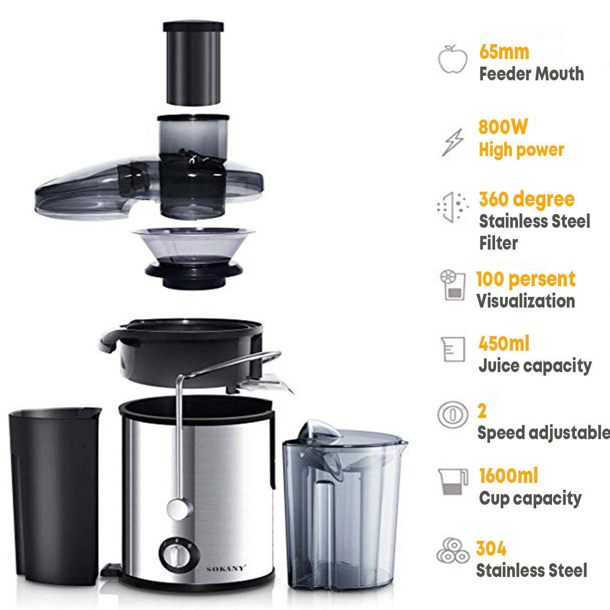 Home Multifunctional Stainless Steel Juicer