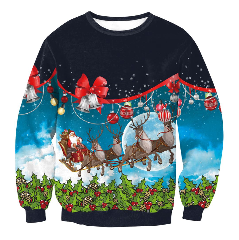 Holiday UGLY CHRISTMAS SWEATER Vacation Santa Elf Funny Women Men Sweaters Winterwear