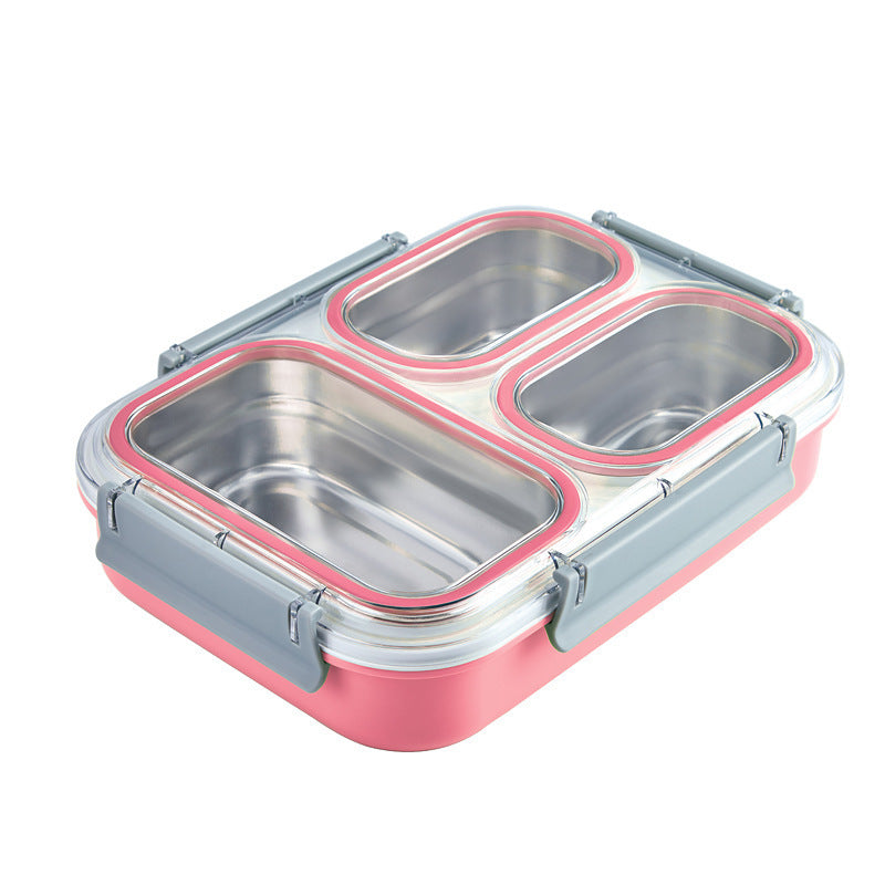 Stainless Steel Transparent Lunch Box Heat Preservation Sealed Food Storage Box