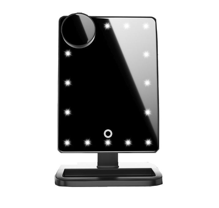 Bluetooth Touch Screen Makeup Mirror With 20 LED Light Music Speaker 10X Magnifying Mirrors Lights