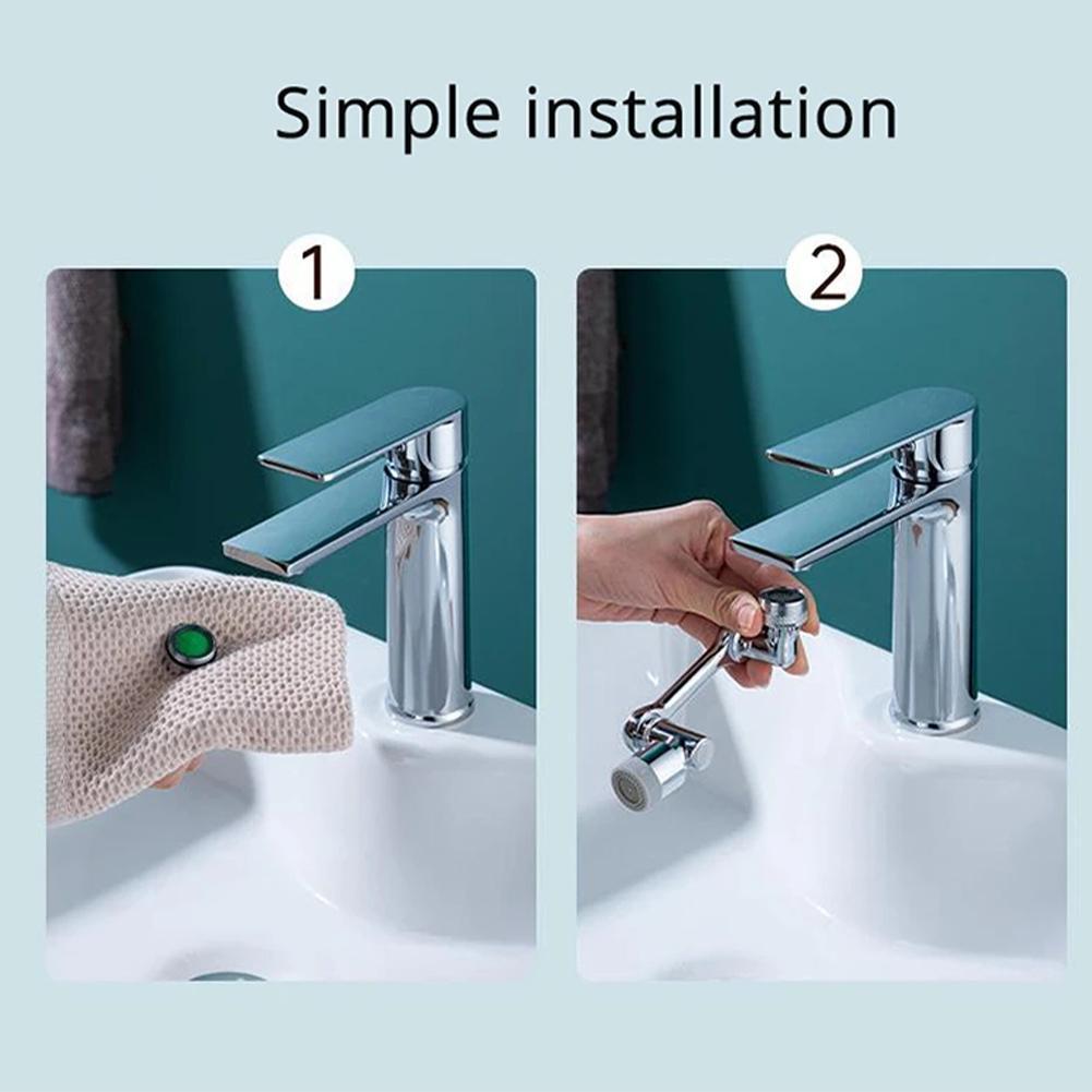 Home Multifunction Aerator Faucet Extender Universal Swivel Splash Resistant Faucet Shower