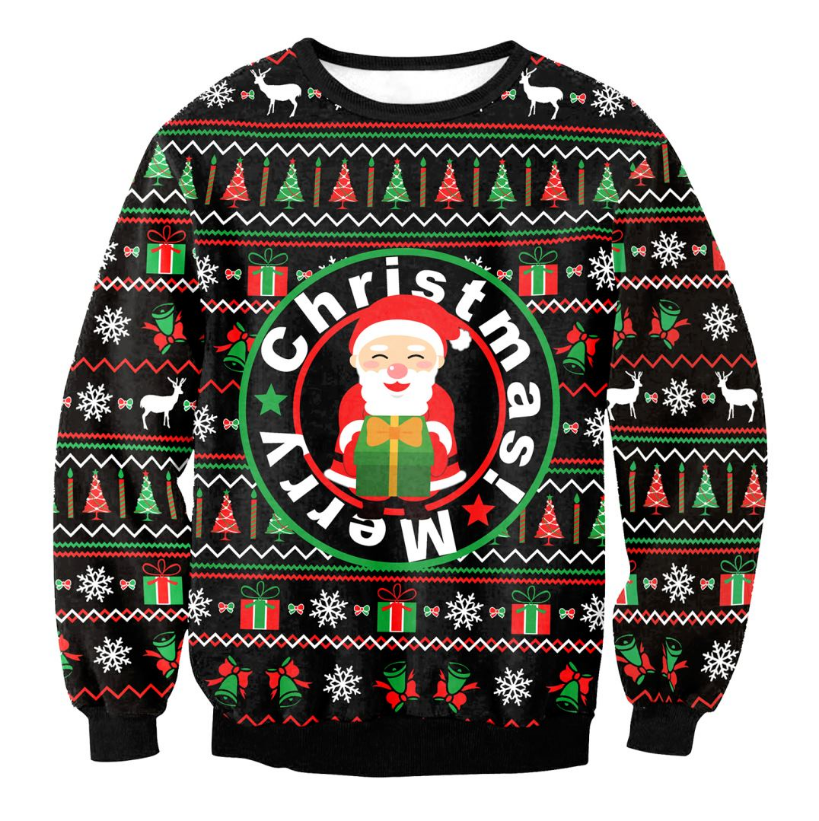 Holiday UGLY CHRISTMAS SWEATER Vacation Santa Elf Funny Women Men Sweaters Winterwear