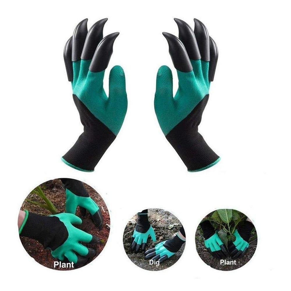 Garden Genie Gloves with Claws for Digging and Planting: Breathable Gardening Gloves for Yard Work