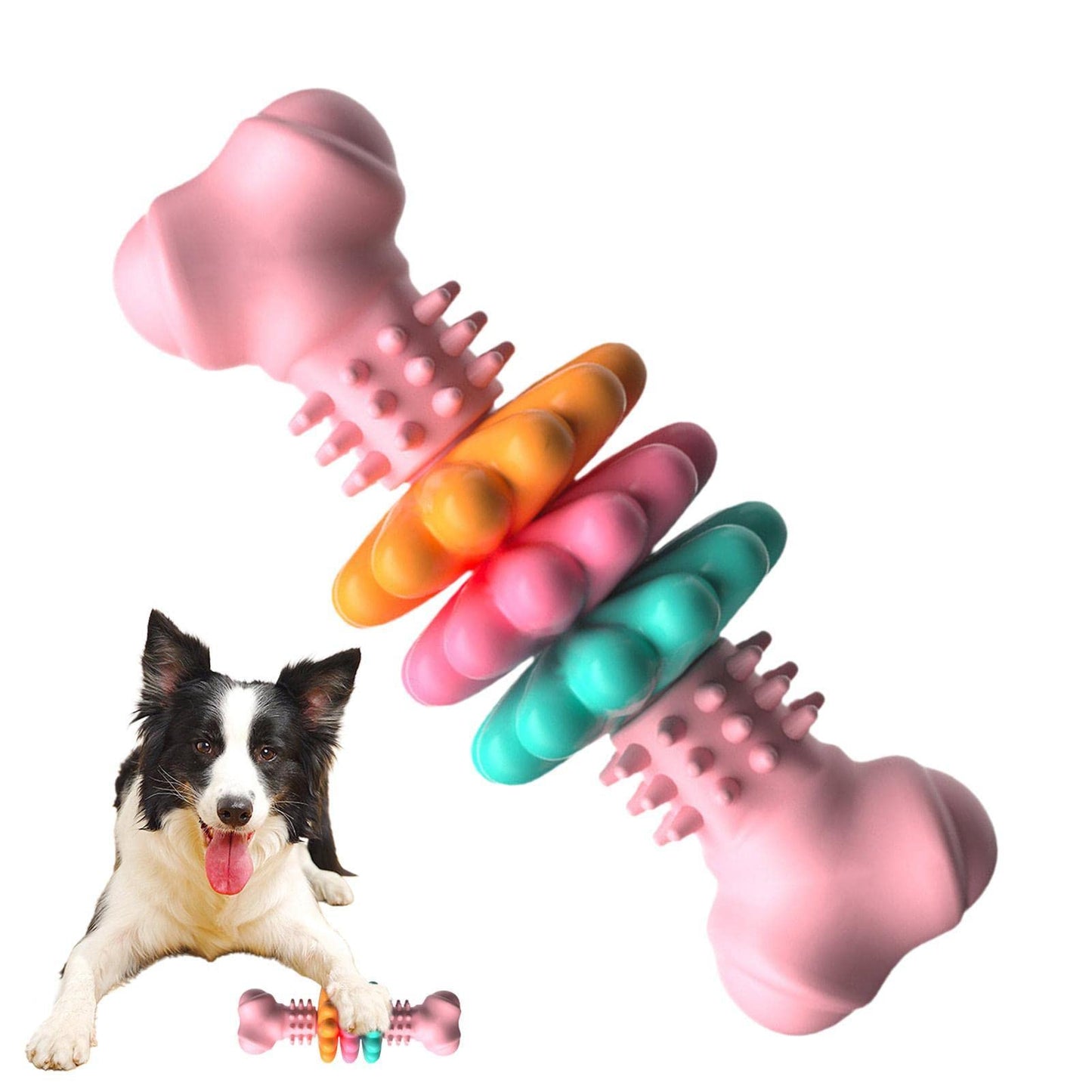 Pet Dog Bone Teeth Cleaning Chew Toy Dogs Toys Indestructible TPR Bone Chewing Bite Resistant Teething Toys Pet Products