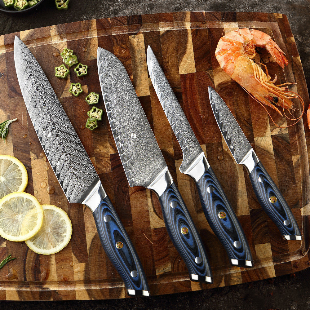 Home Damascus Knife Kitchen Stainless Steel Set