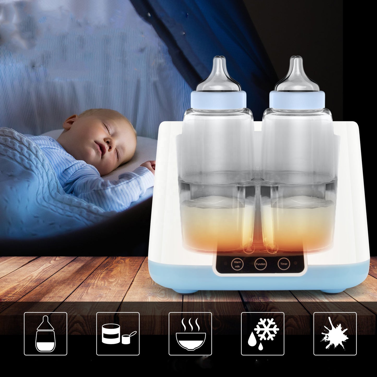 Infant Food Beverage Smart Automatic Bottle Heating Thermostat