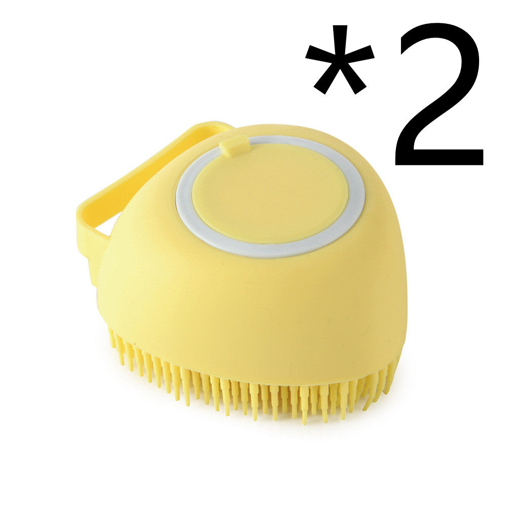 Pet Silicone Bath Cleaning Massage Comb Brush Glove Pet Bathroom Tool can Pour Shampoo Dog Grooming Supplies