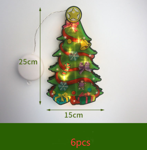 Holiday LED Suction Cup Window Hanging Lights Christmas Decoration