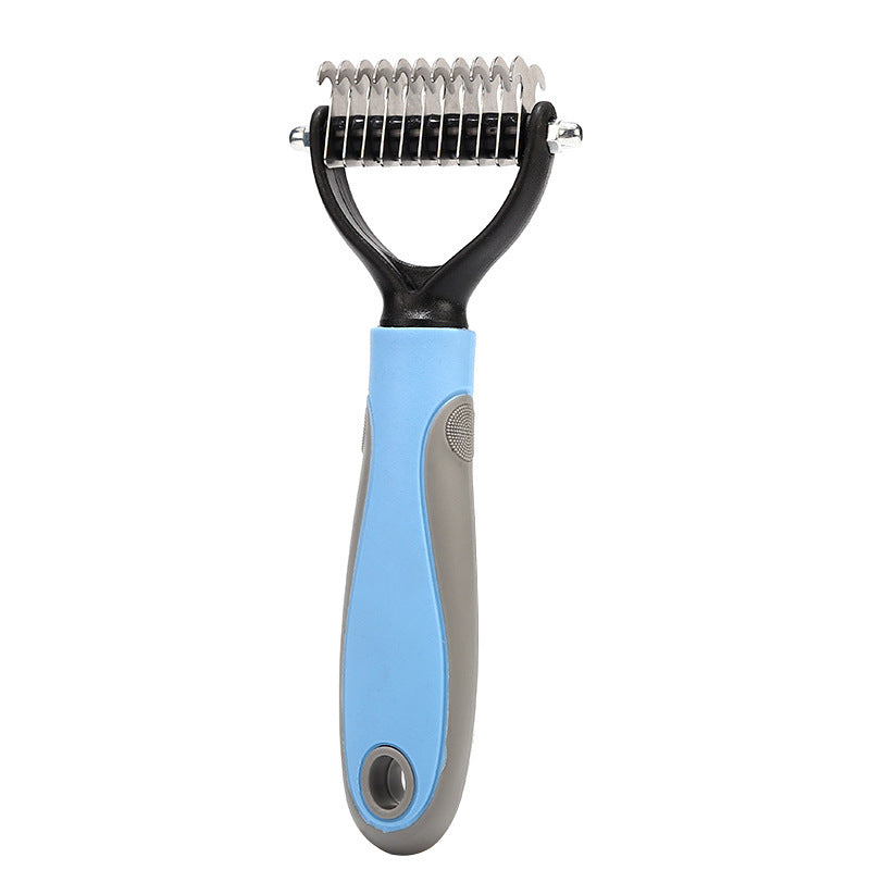 Pet Stainless Double-sided Brush Hair Removal Comb Grooming Dematting Dog Grooming Shedding Tools