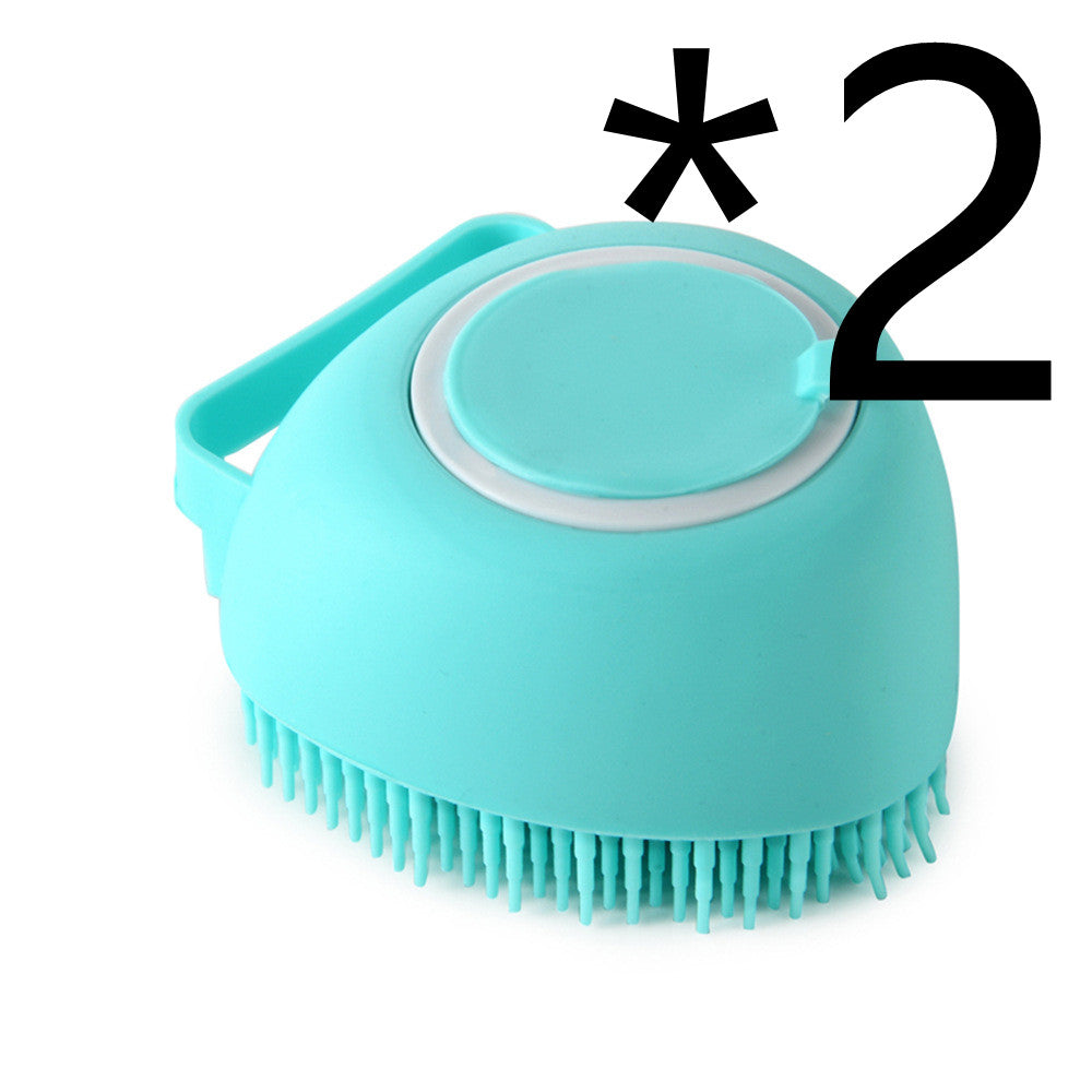 Pet Silicone Bath Cleaning Massage Comb Brush Glove Pet Bathroom Tool can Pour Shampoo Dog Grooming Supplies