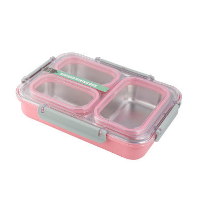 Stainless Steel Transparent Lunch Box Heat Preservation Sealed Food Storage Box