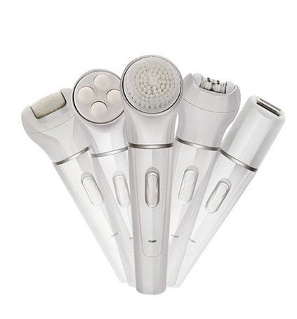 Massager 5 in 1 Multi-Functional Portable Face and Body Skin Care Electric Massager Scrubber with Facial Latex Brush