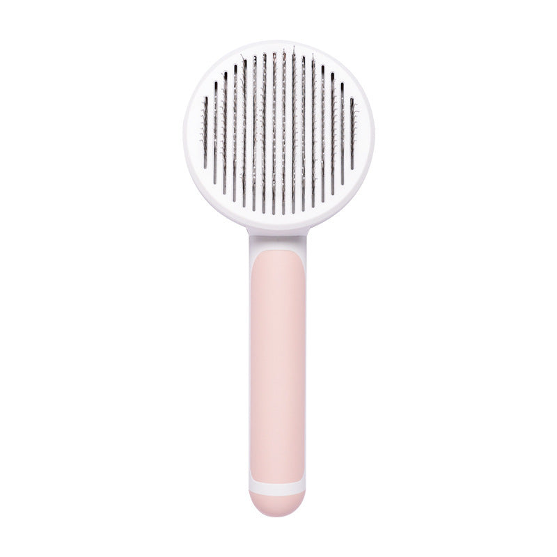 Pet Hand-held Steel Self-cleaning Comb Looper for Cat Hair Removal