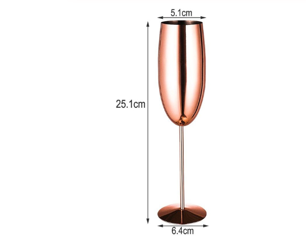 Home Decor Stainless Steel Champagne Glass Goblet