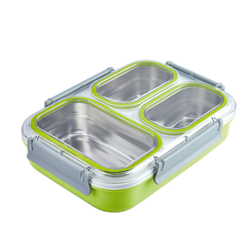 Stainless Steel Transparent Lunch Box Heat Preservation Sealed Food Storage Box