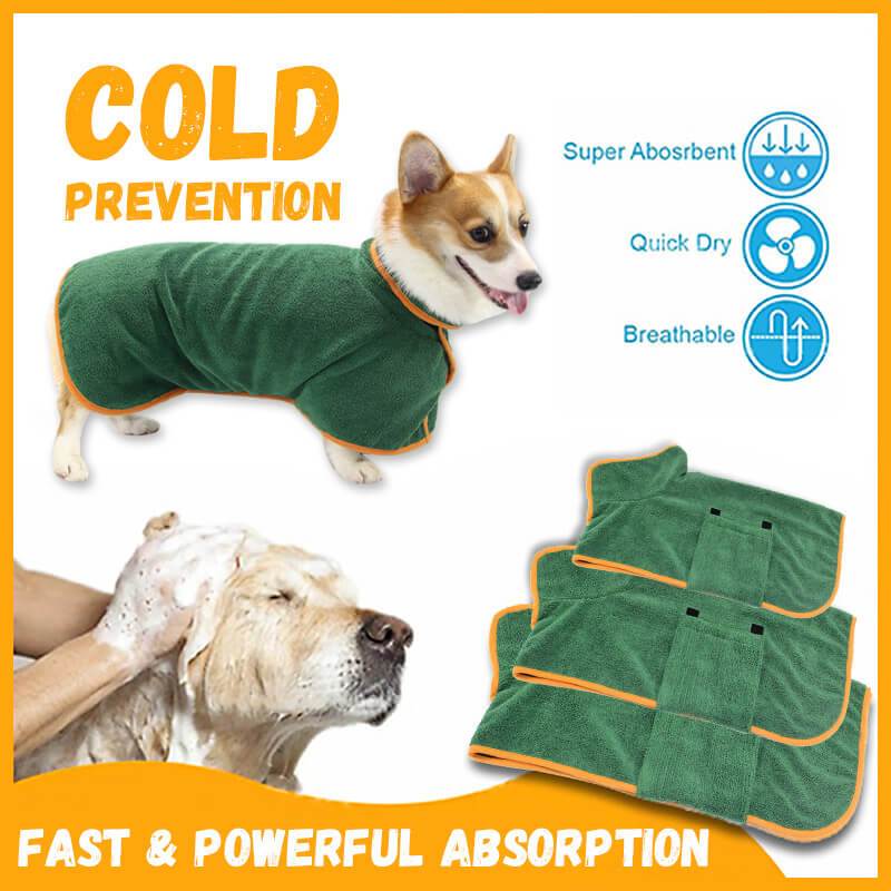 Pet Absorbent Bathrobe Waist-wrapped Microfiber