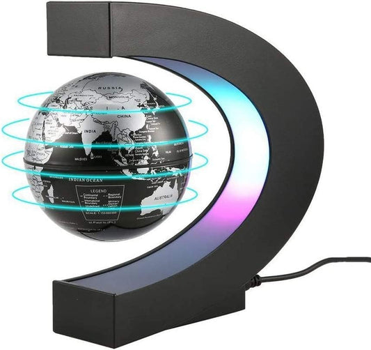 Children and Adults Magnetic Levitating Globe with LED Light - For Kids Adults Learning - 3.5 Inch Floating Globe Decor, Perfect Cool Gift In Office Home