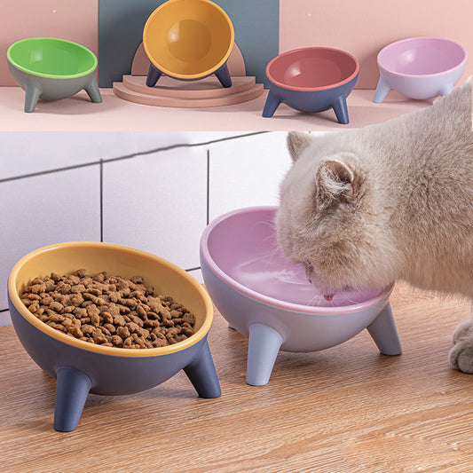 Pet Cat Dog Bowl with Stand Pet Feeding Food Bowls Dogs Bunny Rabbit Nordic Color Feeder Product Supplies Pet Accessories