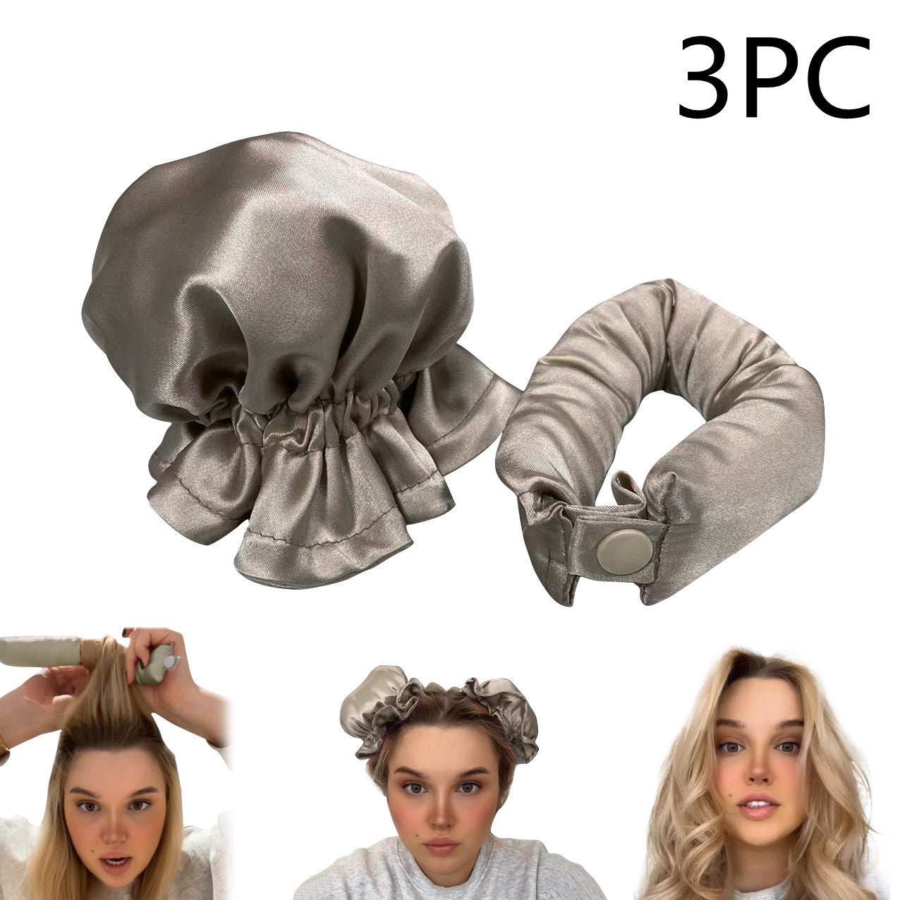 Women Hair Heatless Curl Stick with Cloth Cover Hair Curler Headband Hair Rollers Wave Form Curling Rod Hair Style Tools Gadgets