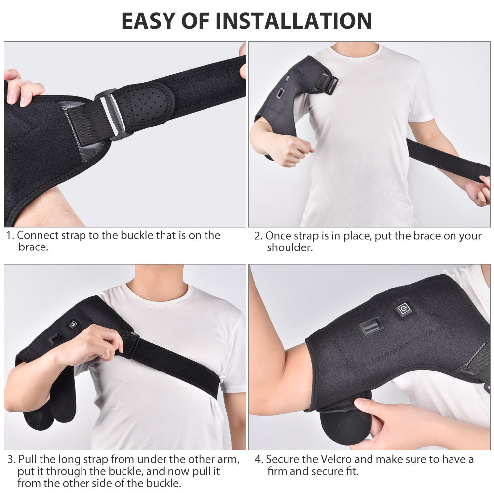 Heat Therapy Adjustable Shoulder Heating Pad for Pain Bursitis Tendinitis Shoulder Brace Tool