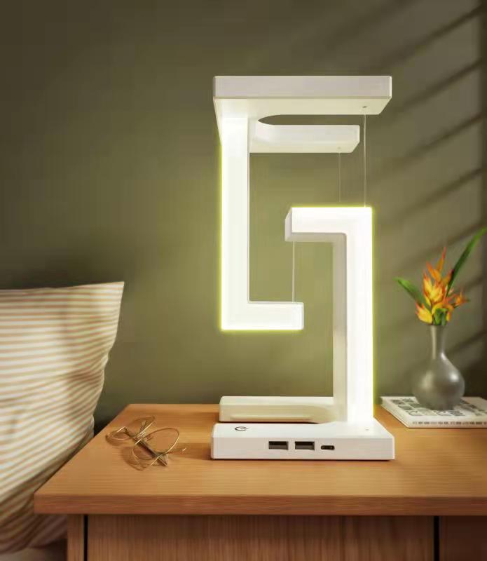 Home Office Smartphone Wireless Suspension Charging Creative Decor Lamp