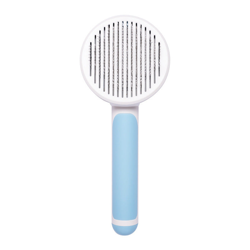 Pet Hand-held Steel Self-cleaning Comb Looper for Cat Hair Removal